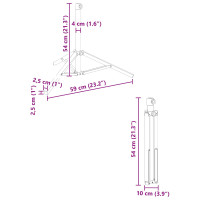 Produktbild för Parasolställ Vit Stål for 25-32 mm Pole