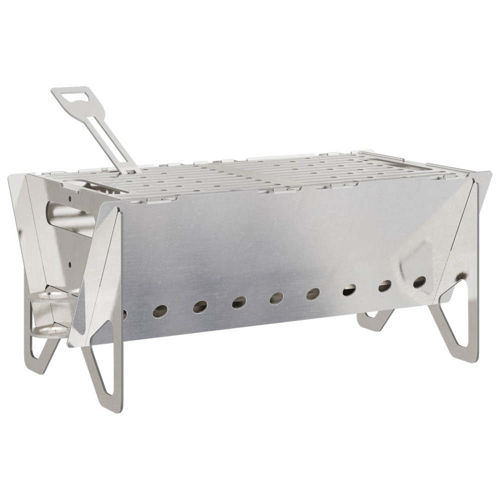 Produktbild för Camping Eldstad 42 x 22 x 18 cm Rostfritt stål Silver