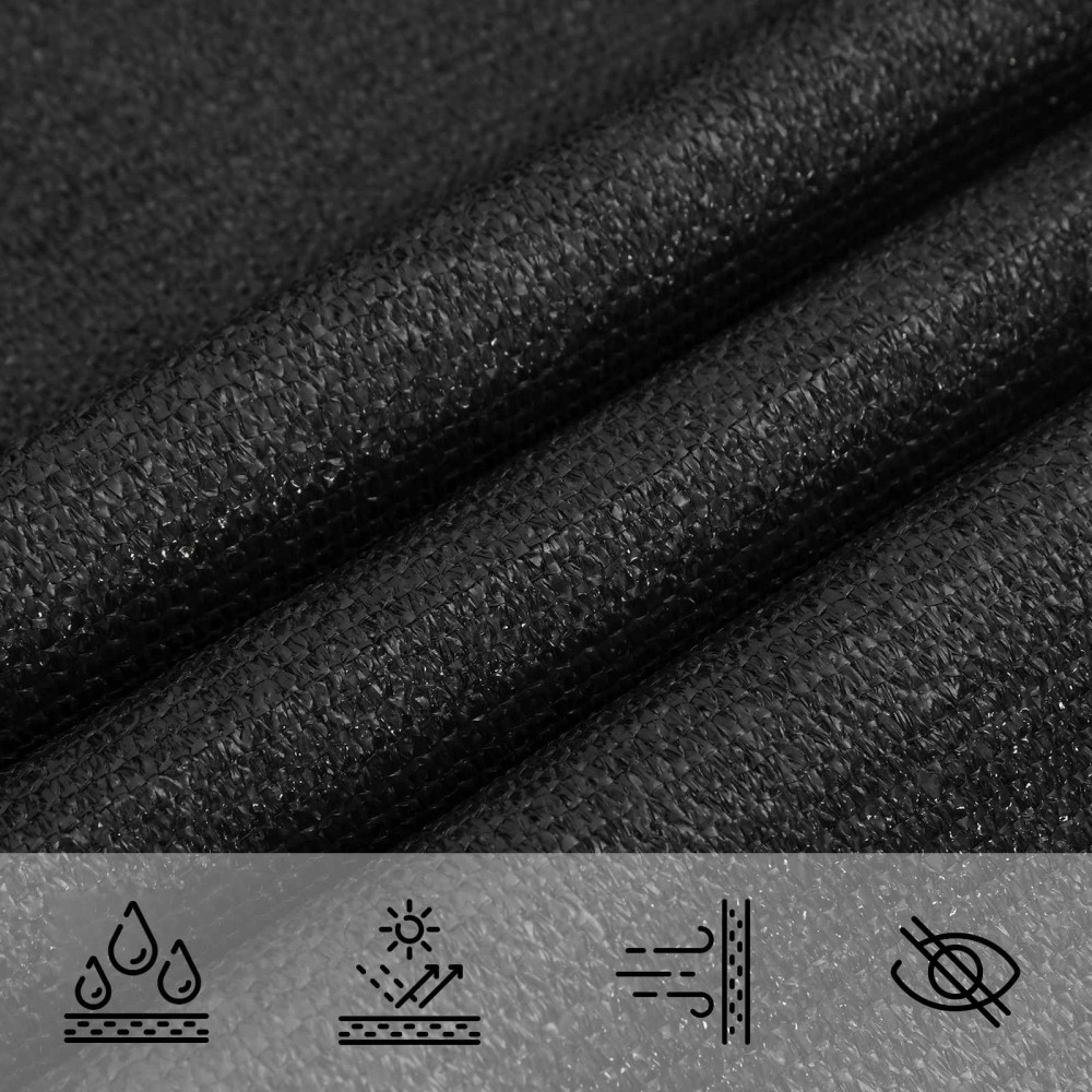 Produktbild för Solsätt segel Svart 7 x 5 x 5 m HDPE