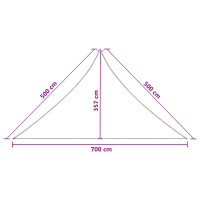Produktbild för Solsätt segel Svart 7 x 5 x 5 m HDPE