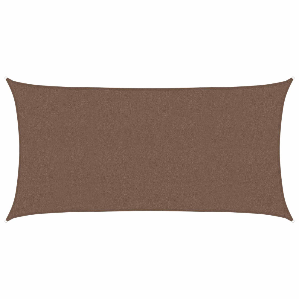 Produktbild för Solsätt segel Brun 2 x 6 m HDPE