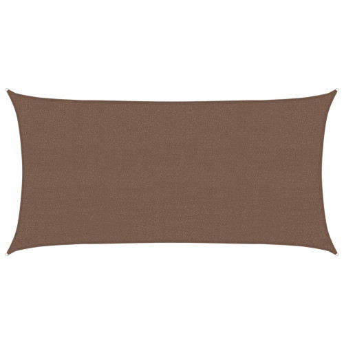 vidaXL Solsätt segel Brun 2 x 6 m HDPE