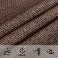 Produktbild för Solsätt segel Brun 2 x 6 m HDPE