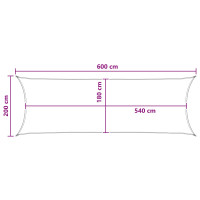 Produktbild för Solsätt segel Brun 2 x 6 m HDPE