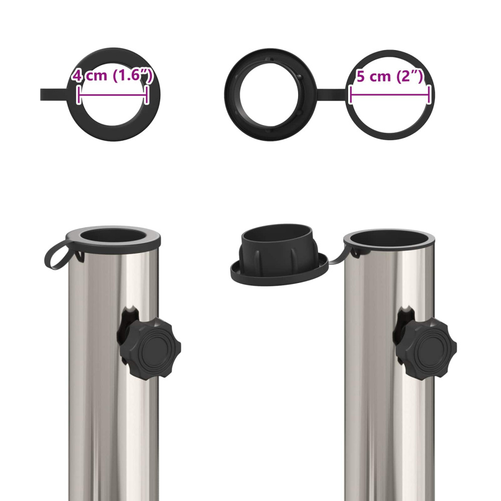 Produktbild för Parasolbas för 40-50 mm stolpe 26.45 kg Grå for 40-50 mm Pole