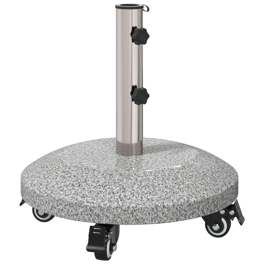 Produktbild för Granitar parasollfot med hjul för 4-5 cm stolpe 27.2 kg Grå