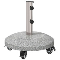 Produktbild för Granitar parasollfot med hjul för 4-5 cm stolpe 27.2 kg Grå