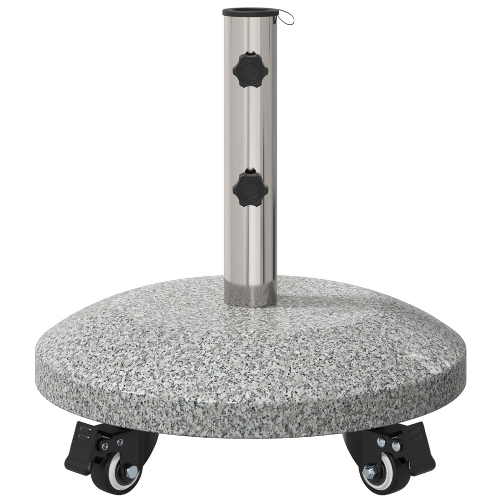 Produktbild för Granitar parasollfot med hjul för 4-5 cm stolpe 27.2 kg Grå
