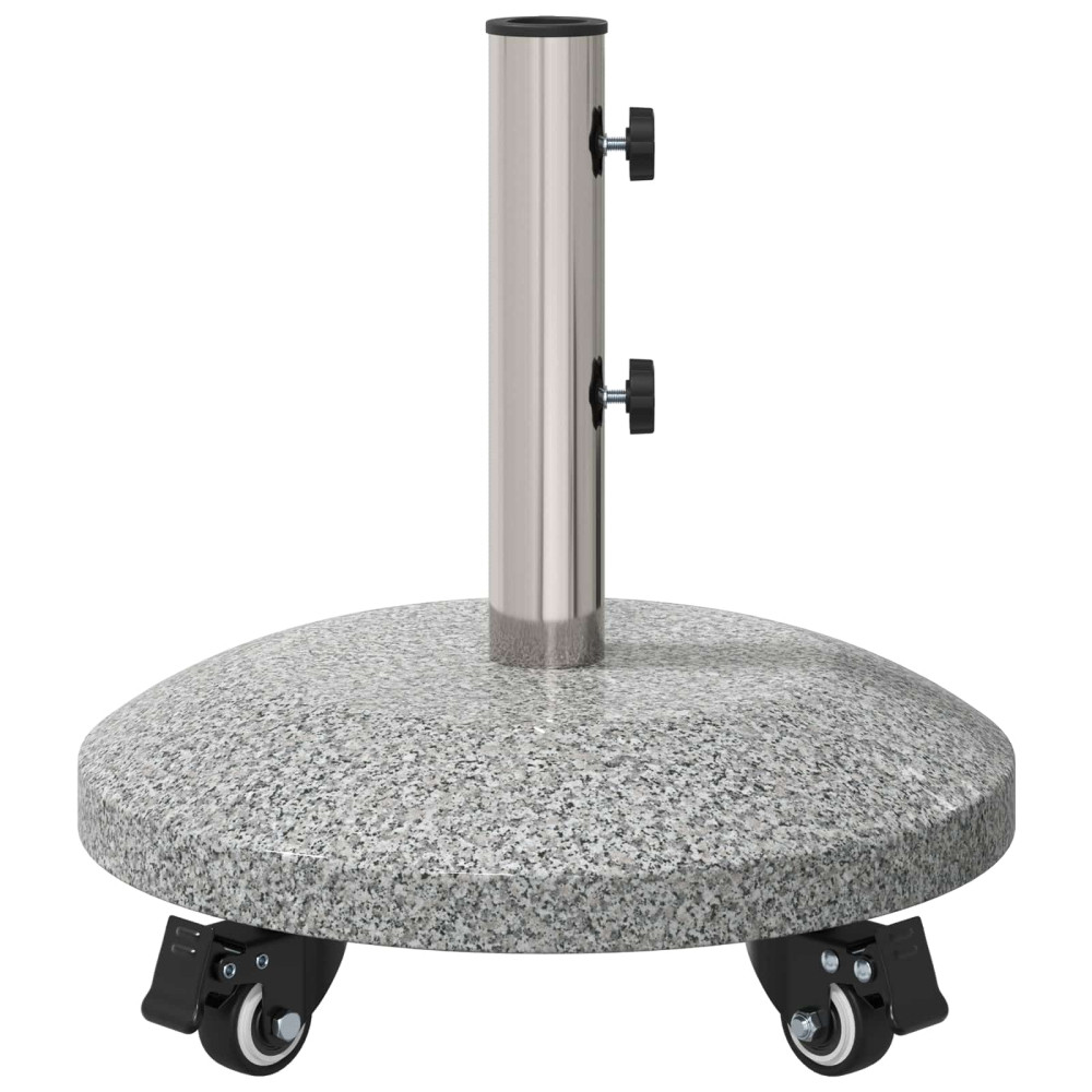Produktbild för Granitar parasollfot med hjul för 4-5 cm stolpe 27.2 kg Grå