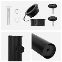 Produktbild för Parasollbasrör 0.6 kg Svart Järn for 40-50 mm Pole