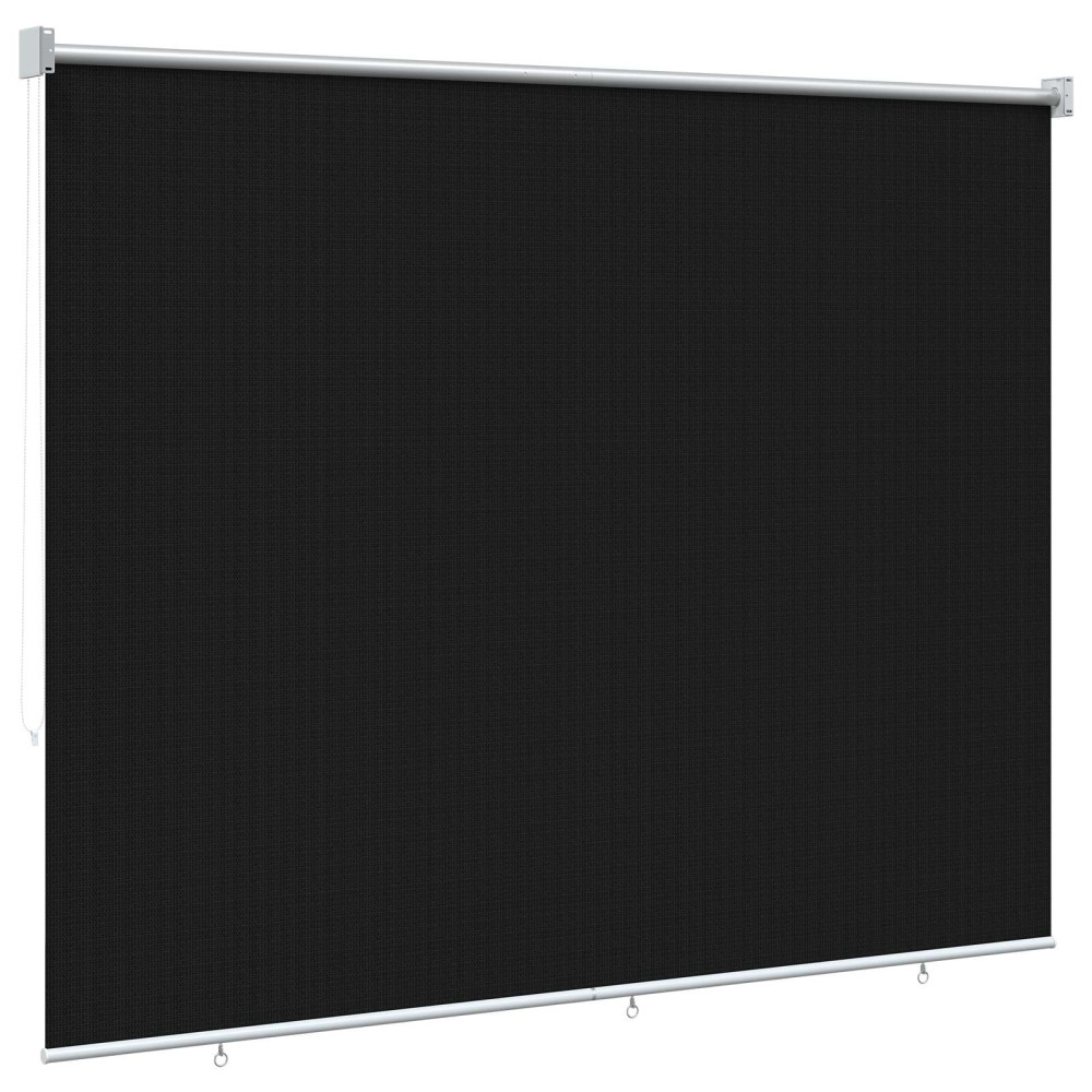 Produktbild för Utomhus Rullgardin 90% UV Block Svart 200 x 140 cm HDPE