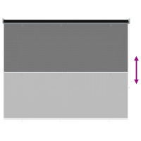 Produktbild för Utomhus Rullgardin 90% UV Block Svart 200 x 140 cm HDPE