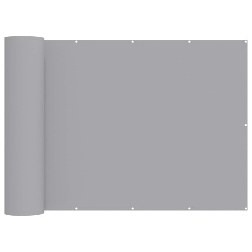 vidaXL Balkongskärm 180 x 400 cm Tyg med PU-beläggning Ljusgrå