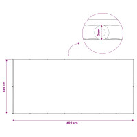 Produktbild för Balkongskärm 180 x 400 cm Tyg med PU-beläggning Ljusgrå