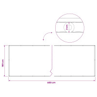 Produktbild för Balkongskärm 180 x 600 cm Tyg med PU-beläggning Sand