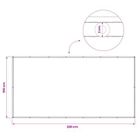 Produktbild för Balkongskärm 150 x 300 cm Tyg med PU-beläggning Blå och Vit