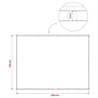 Produktbild för Balkongskärm 150 x 200 cm Tyg med PU-beläggning