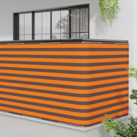 Produktbild för Balkongskärm 150 x 800 cm Tyg med PU-beläggning
