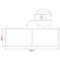 Produktbild för Balkongskärm 200 x 600 cm Tyg med PU-beläggning