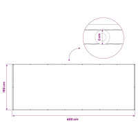 Produktbild för Balkongskärm 150 x 400 cm Tyg med PU-beläggning