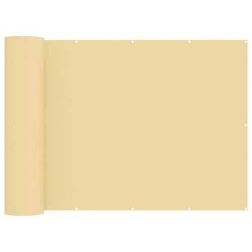 vidaXL Balkongskärm 1,2 x 25 m Tyg med PU-beläggning Beige