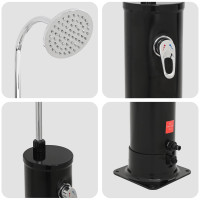 Produktbild för Solig Dusch med Duschhuvud 20 l PVC, ABS, Zinklegering Svart