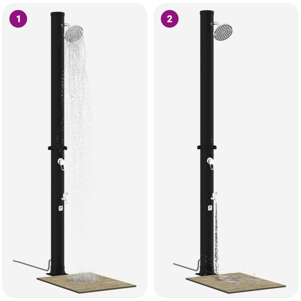 Produktbild för Solardusch med duschhuvud och kran 20 l PVC, ABS, Zinklegering