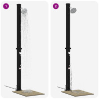 Produktbild för Solardusch med duschhuvud och kran 20 l PVC, ABS, Zinklegering