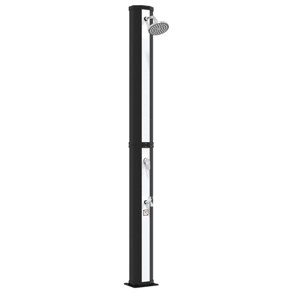 Produktbild för Solardusch med duschhuvud och kran 40 l PVC, ABS, Zinklegering