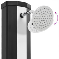 Produktbild för Solardusch med duschhuvud och kran 40 l PVC, ABS, Zinklegering