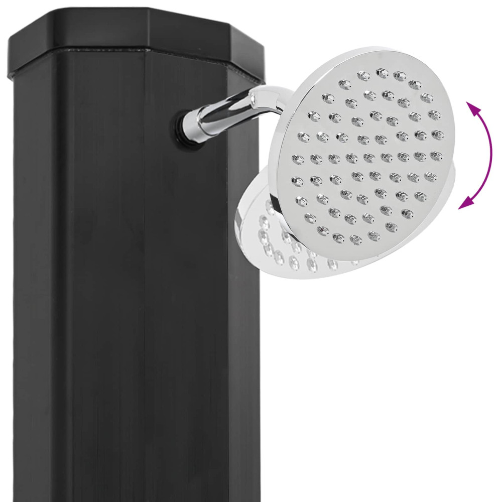 Produktbild för Solardusch med duschhuvud och kran 40 l PVC, ABS, Zinklegering