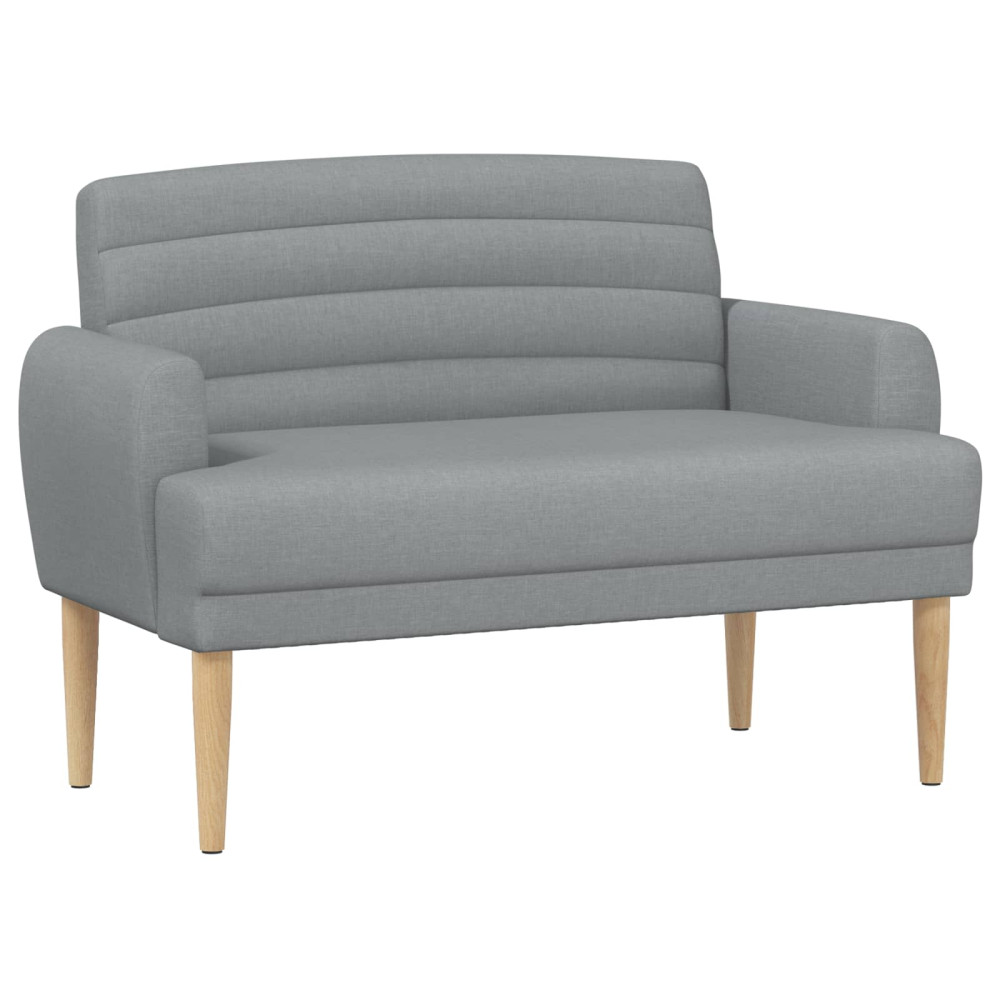 Produktbild för Loveseat med knapprapport Ljusgrå 116 x 67 x 80 cm Tyg