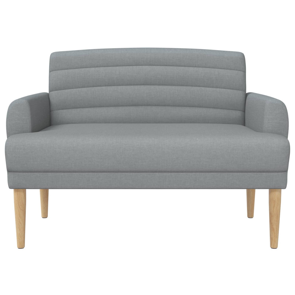 Produktbild för Loveseat med knapprapport Ljusgrå 116 x 67 x 80 cm Tyg