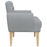Produktbild för Loveseat med knapprapport Ljusgrå 116 x 67 x 80 cm Tyg