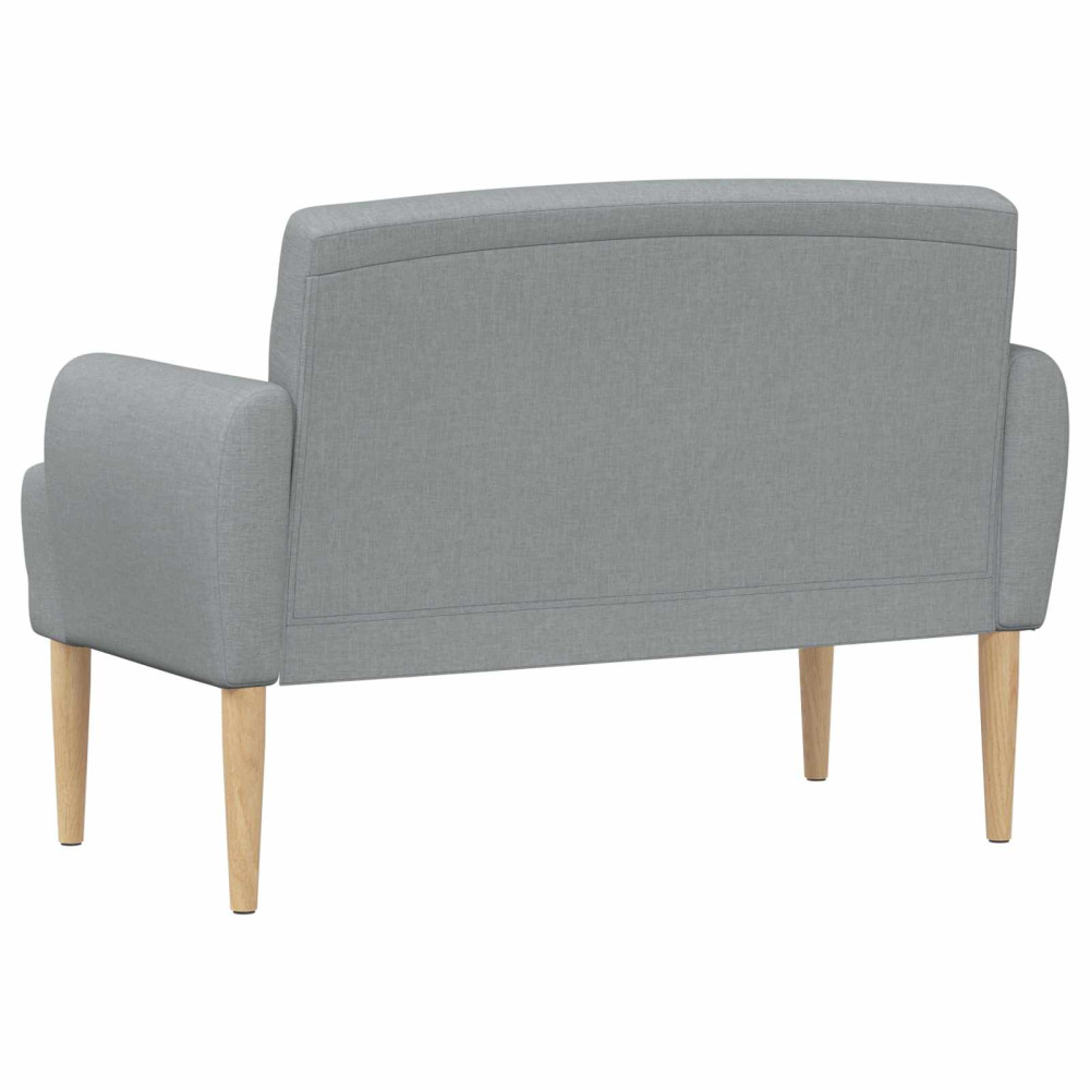 Produktbild för Loveseat med knapprapport Ljusgrå 116 x 67 x 80 cm Tyg