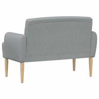 Produktbild för Loveseat med knapprapport Ljusgrå 116 x 67 x 80 cm Tyg