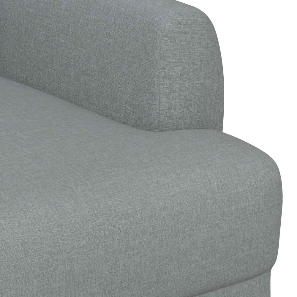 Produktbild för Loveseat med knapprapport Ljusgrå 116 x 67 x 80 cm Tyg