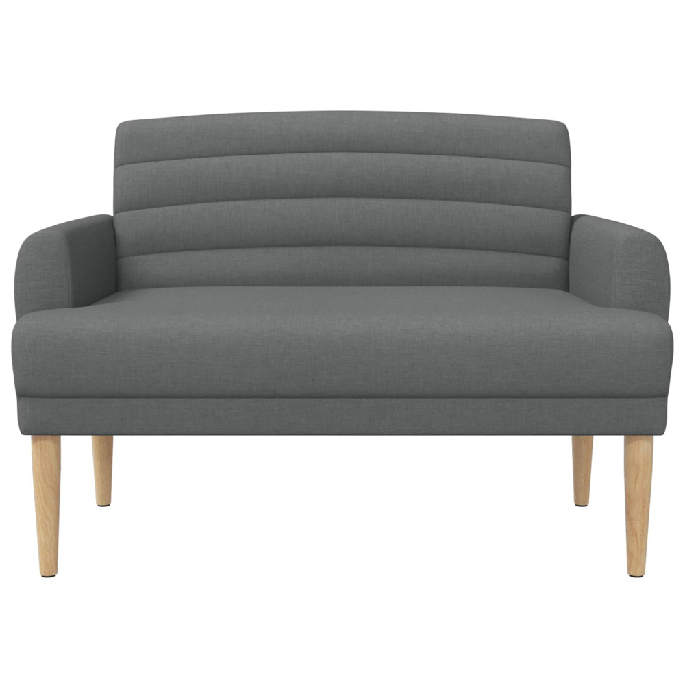 Produktbild för Loveseat med knapprapport Mörkgrå 116 x 67 x 80 cm Tyg
