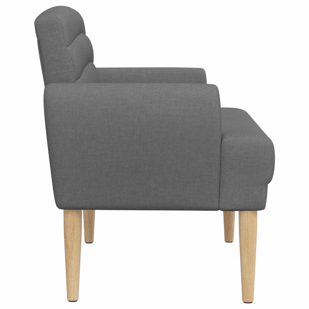 Produktbild för Loveseat med knapprapport Mörkgrå 116 x 67 x 80 cm Tyg