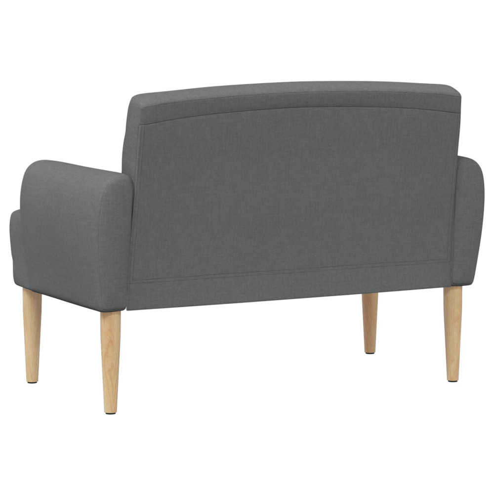 Produktbild för Loveseat med knapprapport Mörkgrå 116 x 67 x 80 cm Tyg