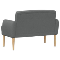 Produktbild för Loveseat med knapprapport Mörkgrå 116 x 67 x 80 cm Tyg
