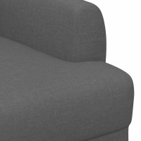 Produktbild för Loveseat med knapprapport Mörkgrå 116 x 67 x 80 cm Tyg