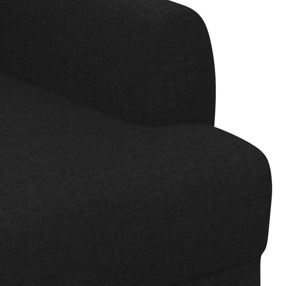 Produktbild för Loveseat med knapprapport Svart 116 x 67 x 80 cm Tyg