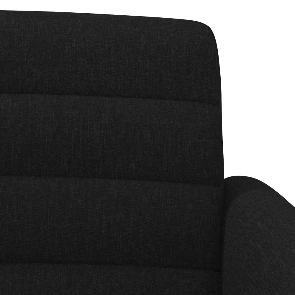 Produktbild för Loveseat med knapprapport Svart 116 x 67 x 80 cm Tyg