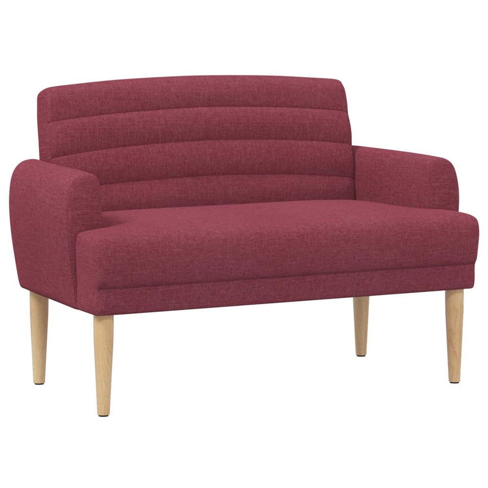 Produktbild för Loveseat med knapprapport Vinröd 116 x 67 x 80 cm Tyg