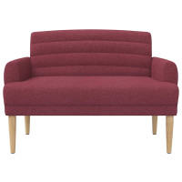 Produktbild för Loveseat med knapprapport Vinröd 116 x 67 x 80 cm Tyg