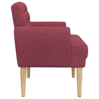 Produktbild för Loveseat med knapprapport Vinröd 116 x 67 x 80 cm Tyg