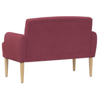 Produktbild för Loveseat med knapprapport Vinröd 116 x 67 x 80 cm Tyg