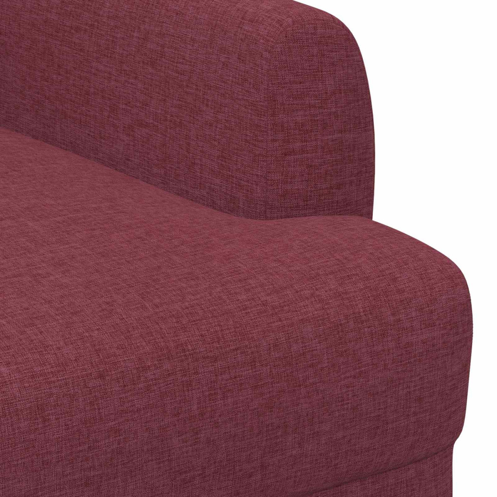 Produktbild för Loveseat med knapprapport Vinröd 116 x 67 x 80 cm Tyg