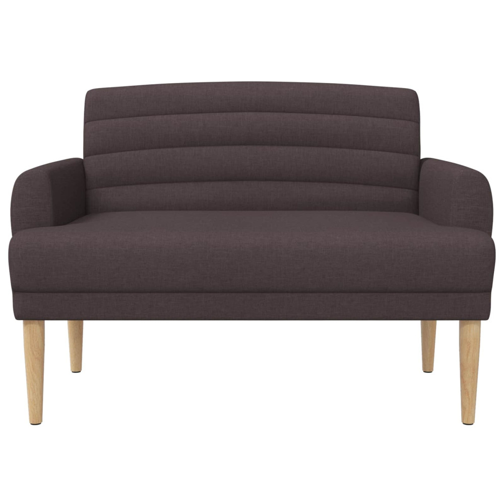 Produktbild för Loveseat med knapprapport Mörkbrun 116 x 67 x 80 cm Tyg